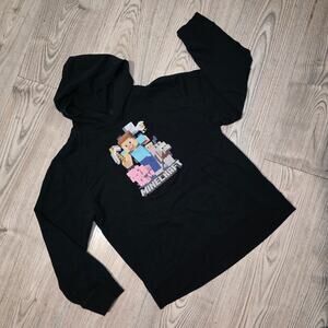 J!nx Black Minecraft Hoodie -Large Graphic -Size Medium